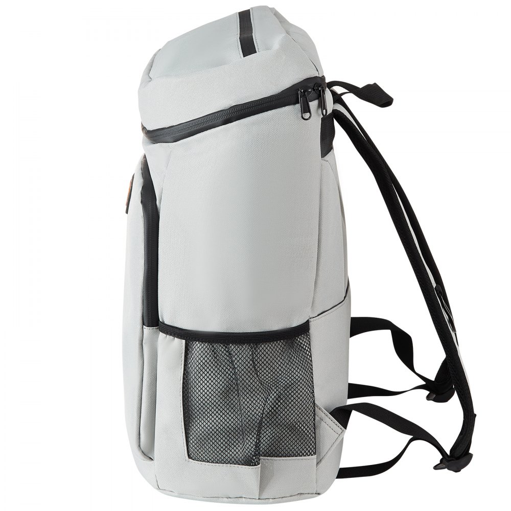 VEVOR Cooler Backpack, 28 Cans Backpack Cooler Leakproof, Waterproof Insulated Backpack Cooler, Lightweight Beach Cooler Bag with Shoulder Padding and Mesh Pocket for Hiking, Camping, BBQ, Grey