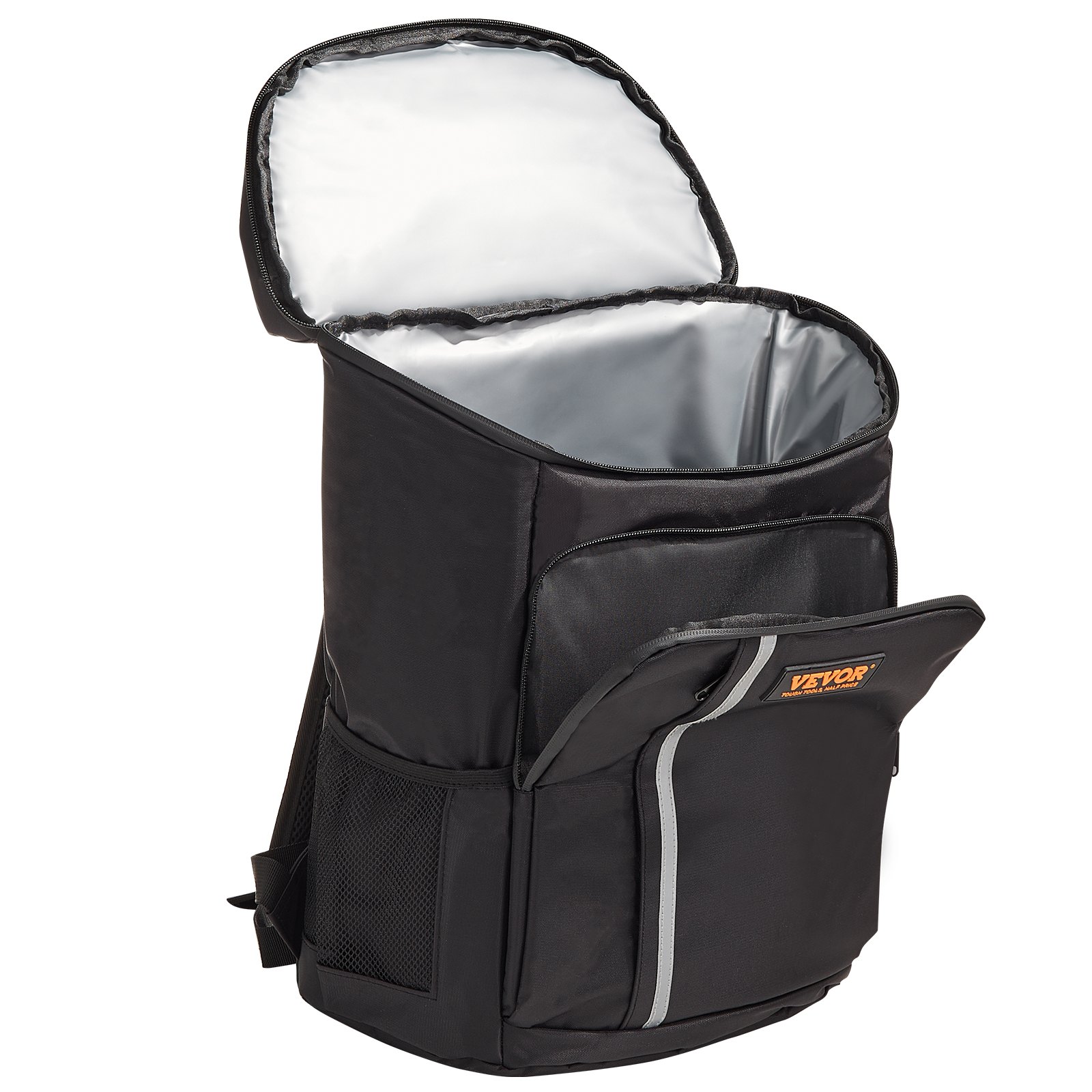 VEVOR Cooler Backpack, 28 Cans Backpack Cooler Leakproof, Waterproof Insulated Backpack Cooler, Lightweight Beach Cooler Bag with Shoulder Padding and Mesh Pocket for Hiking, Camping, BBQ, Black