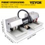 VEVOR 6" Cabbing Machine, 180W, 110V Lapidary Rock Grinder Polisher W/Lamp & Water Pump, Gem Faceting Machine, 1800RPM Rock Grinding Machine for Gem Jade Stone, Create Cabochons for Necklaces