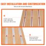 VEVOR PEX Heat Transfer Plates 2 ft, Radiant Heat Plates for 3/4" PEX Pipe, Durable Aluminum & Easy Trimming and Install Underfloor Heat Tubing Plates, Perfect for Wooden Floors (200pcs)