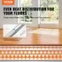 VEVOR PEX Heat Transfer Plates 1.2m, Radiant Heat Plates for 19mm PEX Pipe, Durable Aluminum & Easy Trimming and Install Underfloor Heat Tubing Plates, Perfect for Wooden Floors (200pcs)