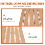 VEVOR PEX Heat Transfer Plates 1.2m, Radiant Heat Plates for 19mm PEX Pipe, Durable Aluminum & Easy Trimming and Install Underfloor Heat Tubing Plates, Perfect for Wooden Floors (200pcs)