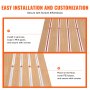 VEVOR PEX Heat Transfer Plates 4 ft, Radiant Heat Plates for 3/4" PEX Pipe, Durable Aluminum & Easy Trimming and Install Underfloor Heat Tubing Plates, Perfect for Wooden Floors (100pcs)