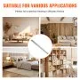 VEVOR PEX Heat Transfer Plates 4 ft, Radiant Heat Plates for 3/4" PEX Pipe, Durable Aluminum & Easy Trimming and Install Underfloor Heat Tubing Plates, Perfect for Wooden Floors (100pcs)