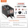 VEVOR Stud Welder Dent Repair Kit 220V 3KW Spot Welder Dent Puller with 7 Modes