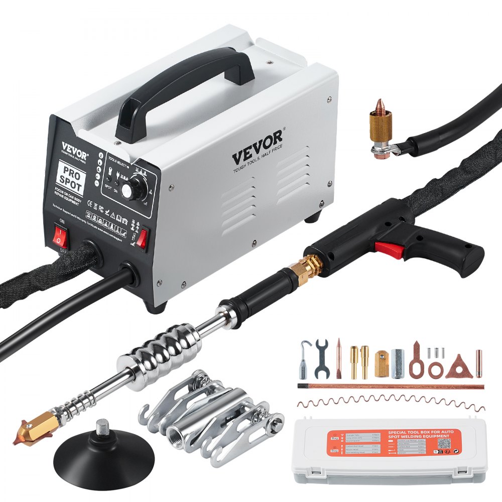 VEVOR Stud Welder Dent Repair Kit, Auto Body Spot Welding Dent Puller Machine with 7 Welding Modes & Adjustable Power, 1.8KW Spot Welder Dent Removal Tool for Car, Truck Dent Repair