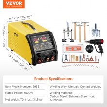 VEVOR Dual Pro Stud Welder Professional 5KW Welder for Steel & Aluminum Panels