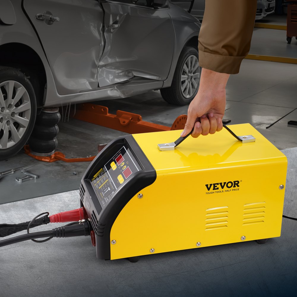 VEVOR Dual Pro Stud Welder Deluxe AL/Fe Dent Repair Kit, Professional 5KW Welder with Auto/Manual Welding and 10 Modes, Spot Welding Dent Repair Machine for Steel & Aluminum Auto Panels Repair