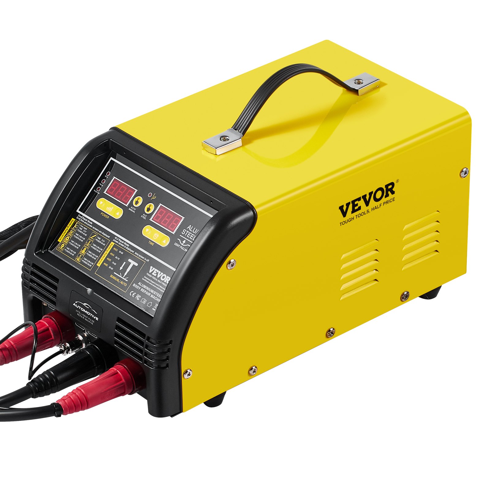 VEVOR Dual Pro Stud Welder Deluxe AL/Fe Dent Repair Kit, Professional 5KW Welder with Auto/Manual Welding and 10 Modes, Spot Welding Dent Repair Machine for Steel & Aluminum Auto Panels Repair