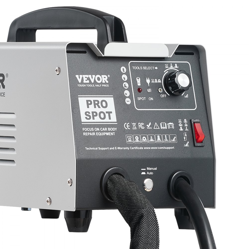 VEVOR Boltsveiser bulkereparasjonssett, 1,8 kW punktsveiser bulketrekker med automatisk/manuell sveising og 7 allsidige moduser, punktsveiser bulketrekker for bil- og lastebilreparasjon