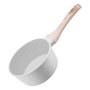 VEVOR 1.5 QT Saucepan, Nonstick Saucepan with Tempered Glass Lid, Multipurpose Cooking Sauce Pot with Detachable Handle, Sauce Pan Small Kitchen Cooking Pot with Coating, Induction Compatible, White