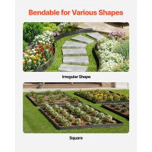 VEVOR Metal Landscape Edging 8Packs 72in Rust-Resistant Bendable for Yard Garden