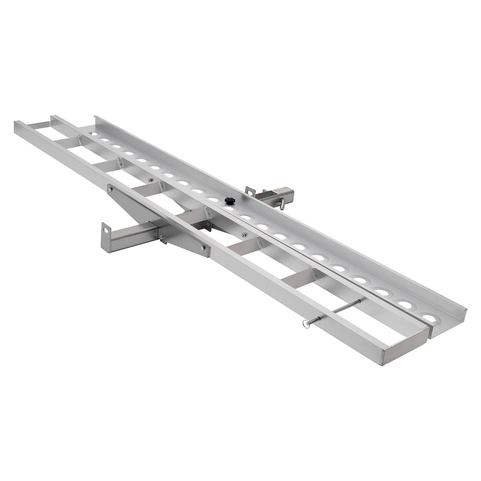 VEVOR Motorcycle Carrier, 400 lbs Capacity, Heavy Duty Aluminum Hitch Mount Rack with 73in Loading Ramp, Straps & Stabilizer, Scooter Dirt Bike Trailer Hauler for Car Truck with 2-Inch Hitch Receiver