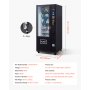 Máquina expendedora refrigerada combinada VEVOR, 36 ranuras, con TIC para refrigerios y refrescos, con aceptador de billetes y monedas, 6 niveles de gran capacidad para negocios, centros comerciales, oficinas y escuelas.