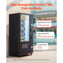 36 Slots Combo Vending Machine ICT Bill/Coin Acceptor Refrigerated Drink Snack