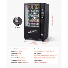 60 Slots Combo Vending Machine ICT Bill/Coin Acceptor Refrigerated Drink Snack