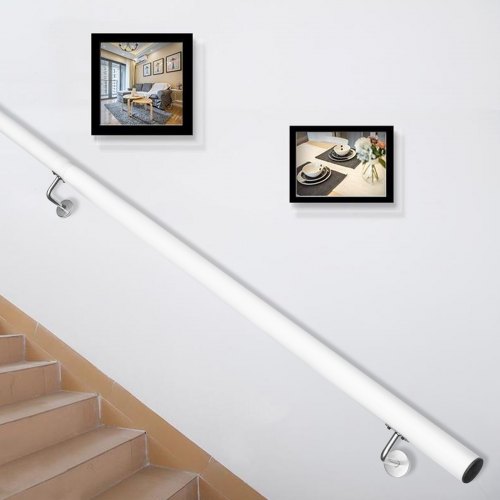 Stair Handrail Stair Rail Aluminum Modern Handrail For Stairs 12ft Length White