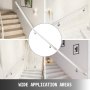 Stair Handrail Stair Rail Aluminum Indoor Handrail For Stairs 4ft Length White
