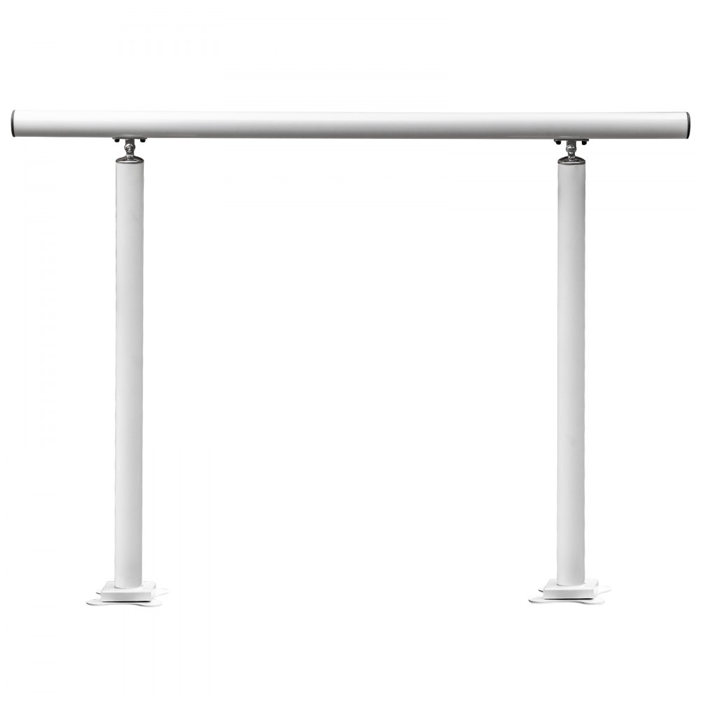 white VEVOR outdoor stair railing kit with a modern, minimalist design.