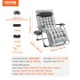 VEVOR Zero Gravity Chair, 825 mm Zero Gravity Recliner Lounge Chair for Indoor and Outdoor, Adjustable Anti Gravity Chair with Cushion, Headrest, Footrest, and Cupholder, 500 lbs, Gray