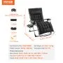 VEVOR Zero Gravity Chair, 825 mm Zero Gravity Recliner Lounge Chair for Indoor and Outdoor, Adjustable Anti Gravity Chair with Cushion, Headrest, Footrest, and Cupholder, 500 lbs, Black