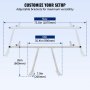 VEVOR Truck Rack Pickup Truck Bed Ladder Rack Adjustable w/ Ladder Stop White