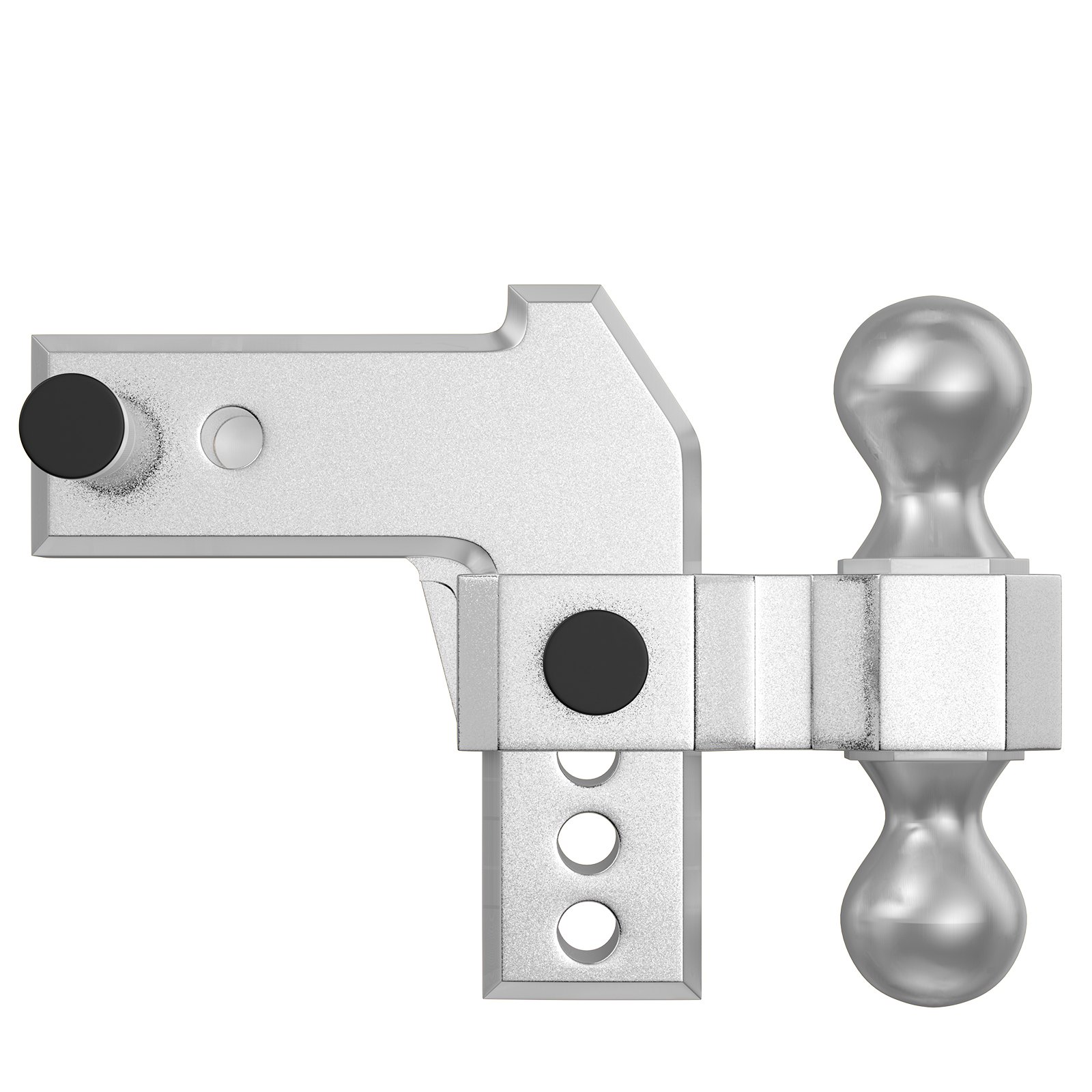 VEVOR Adjustable Trailer Hitch, Fits 2" Receiver, 4" Drop Ball Mount Hitch w/ Forged Aluminum Shank & Two Iron Balls, 12500 LBS Towing Capacity for Most Common Needs, Dual Locking Pins Included