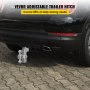 VEVOR Adjustable Trailer Hitch, Fits 2" Receiver, 6" Drop Ball Mount Hitch w/ Forged Aluminum Shank ＆ Two Iron Balls, 12500 LBS Towing Capacity for Most Common Needs, Dual Locking Pins Included