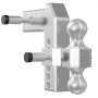 Enganche de remolque ajustable VEVOR, se adapta a receptor de 2 pulgadas, enganche de montaje de bola de caída de 6 pulgadas con vástago de aluminio forjado y dos bolas de hierro, capacidad de remolque de 12500 libras para las necesidades más comunes, pasadores de bloqueo dobles incluidos