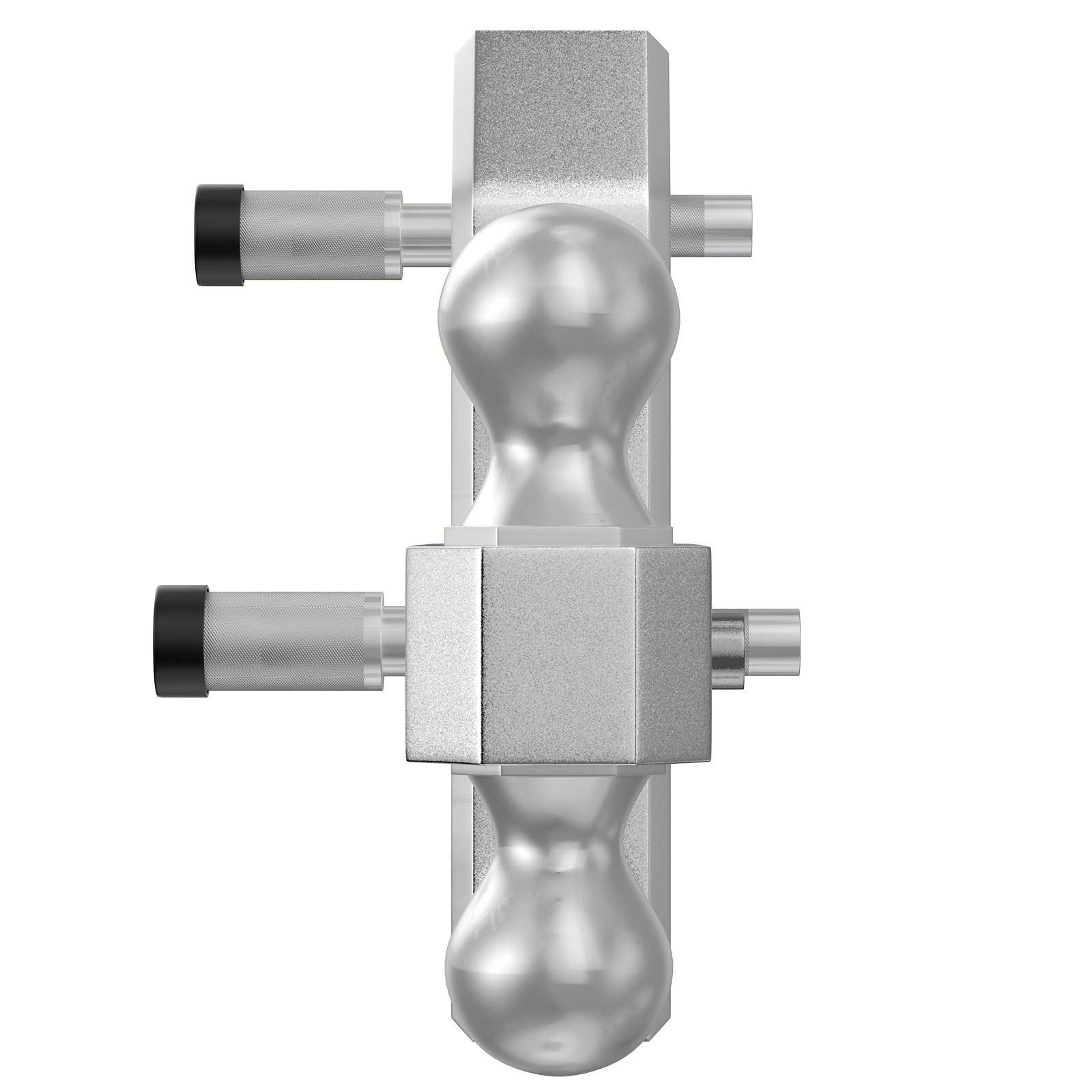 VEVOR Adjustable Trailer Hitch, Fits 2" Receiver, 6" Drop Ball Mount Hitch w/ Forged Aluminum Shank ＆ Two Iron Balls, 12500 LBS Towing Capacity for Most Common Needs, Dual Locking Pins Included