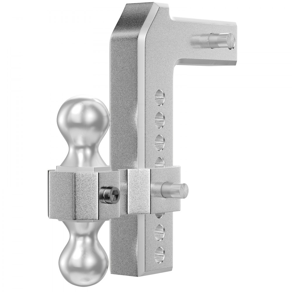 Enganche de remolque ajustable VEVOR, se adapta a receptor de 2", enganche de montaje de bola de caída de 8" con vástago de aluminio forjado y dos bolas de hierro, capacidad de remolque de 12500 libras para las necesidades más comunes, pasadores de bloqueo dobles incluidos