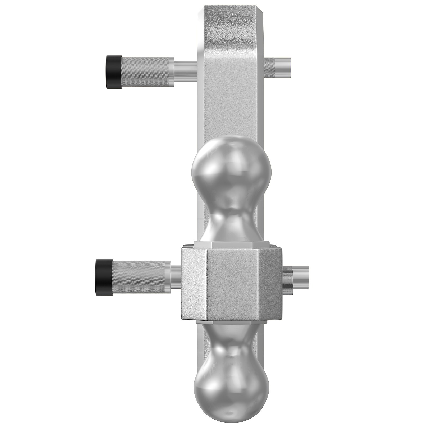 VEVOR Adjustable Trailer Hitch, Fits 2" Receiver, 8" Drop Ball Mount Hitch w/ Forged Aluminum Shank ＆ Two Iron Balls, 12500 LBS Towing Capacity for Most Common Needs, Dual Locking Pins Included