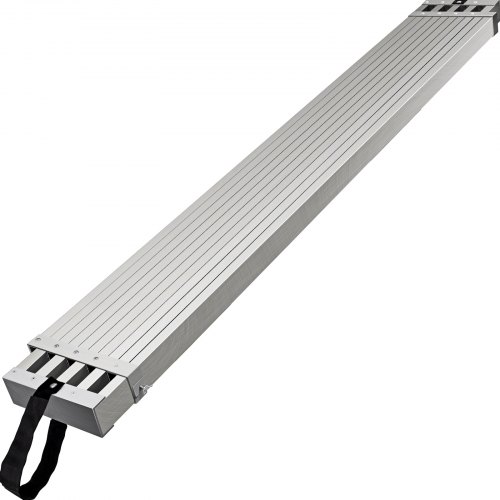 VEVOR Aluminum Work Plank, 8-13ft Telescoping Plank, 440lbs Capacity Aluminum Extension Plank, 12.5 inch Width, Aluminum Scaffolding Plank with Skid-Proof Platform Scaffold Ladder Accessory