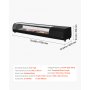 VEVOR Sushi Display Case Refrigerator, 2.9 Cu.ft Commercial Sushi Case, 5-Pan Countertop  Showcase with Curved Glass, LED Lighting, and Digital Temperature Control, for Sushi-Bar, Restaurant, Store
