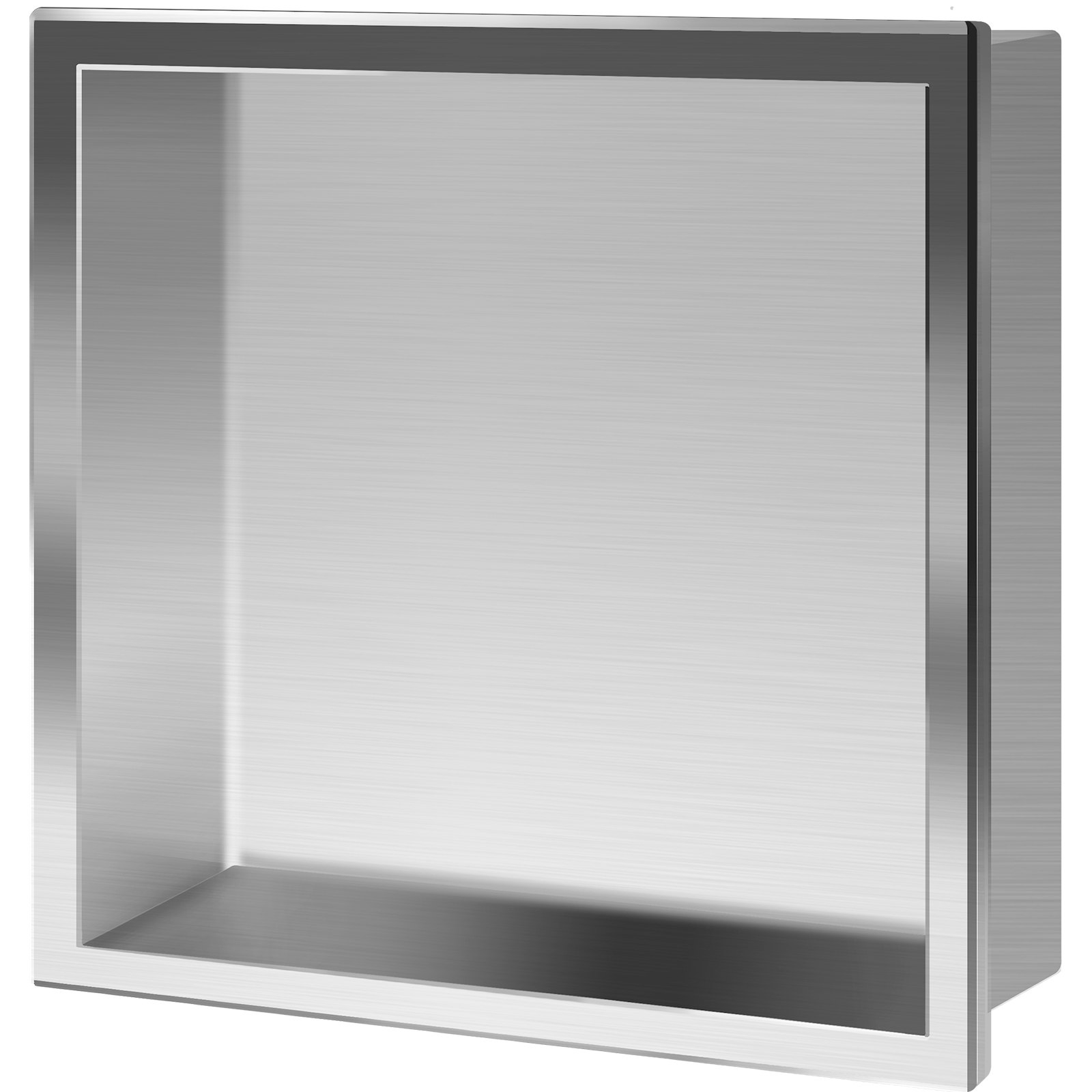 VEVOR Shower Niche Stainless Steel Shower Wall Niche Recessed 30.5x30.5x10.2 cm