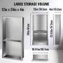 VEVOR Shower Niche Stainless Steel, 12'' x 24'' x 4'', Wall-inserted Niche Recessed, Easy to Install, Recessed Shower Shelf Modern and Elegant, Soap Niche Polished Finish for Shower/Bathroom
