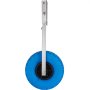 VEVOR boat transom launching wheel with blue tire and stainless steel bracket.