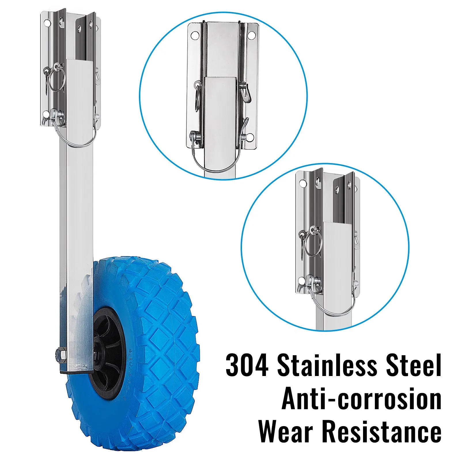 VEVOR boat transom launching wheel with 304 stainless steel, anti-corrosion, wear resistance.