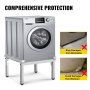 VEVOR Washing Machine Dryer Pedestal Stand Silver 38.3cm Non-slip Elderly Raiser