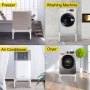 VEVOR Washing Machine Dryer Pedestal Stand Silver 38.3cm Non-slip Elderly Raiser