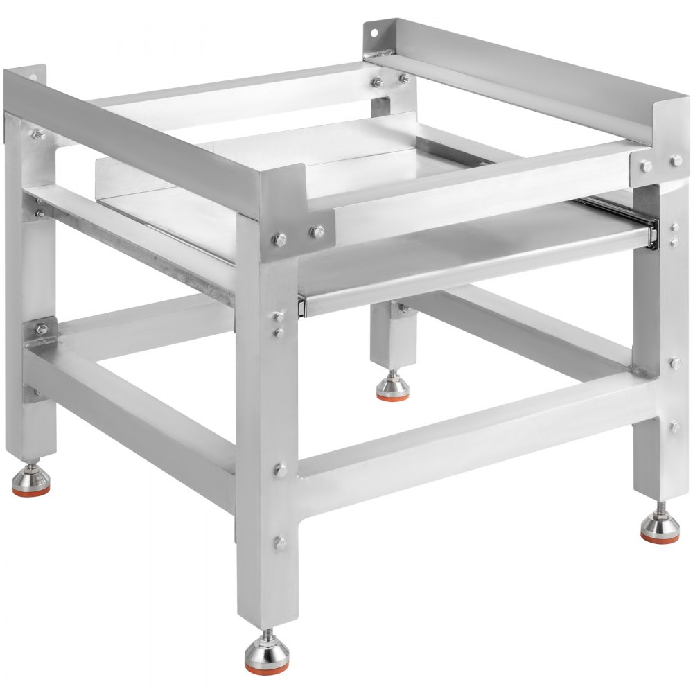 VEVOR Washing Machine Stand 48x25 Inch, Washing Machine Stand Base Heavy 590LBS for Washer and Dryer Stand Aluminum Washing Machine Base with Two 66LBS Trays with 4 Adjustable Feet(Single Tray)