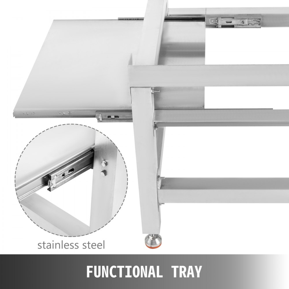 VEVOR Washing Machine Stand 48x25 Inch, Washing Machine Stand Base Heavy 590LBS for Washer and Dryer Stand Aluminum Washing Machine Base with Two 66LBS Trays with 4 Adjustable Feet(Single Tray)