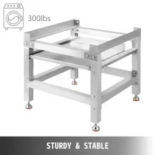VEVOR Washing Machine Stand 121.9x63.5 cm, Washing Machine Stand Base Heavy 267.6 kg for Washer and Dryer Stand Aluminum Washing Machine Base with Two 29.9 kg Trays with 4 Adjustable Feet(Single Tray)