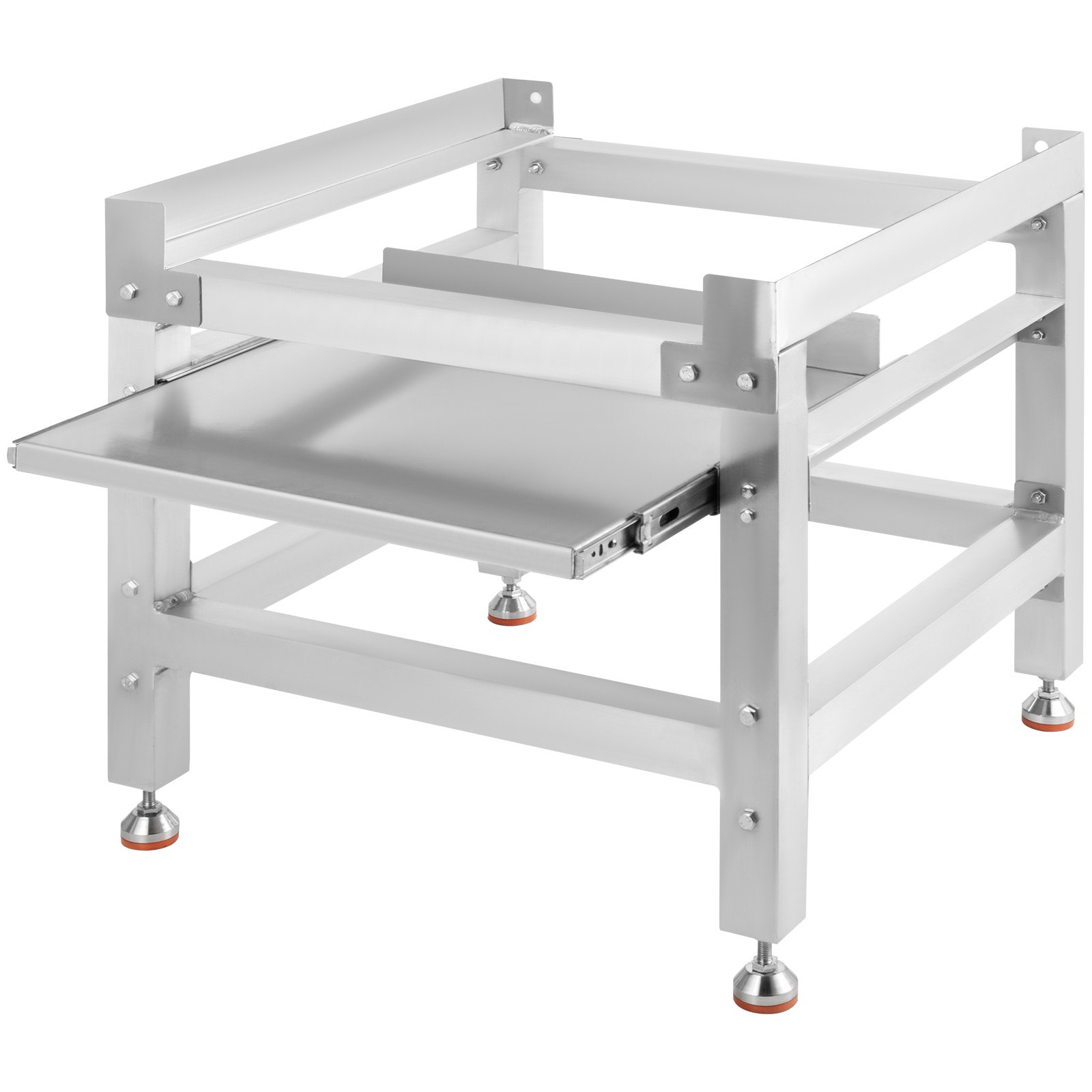 VEVOR Washing Machine Stand 48x25 Inch, Washing Machine Stand Base Heavy 590LBS for Washer and Dryer Stand Aluminum Washing Machine Base with Two 66LBS Trays with 4 Adjustable Feet(Single Tray)