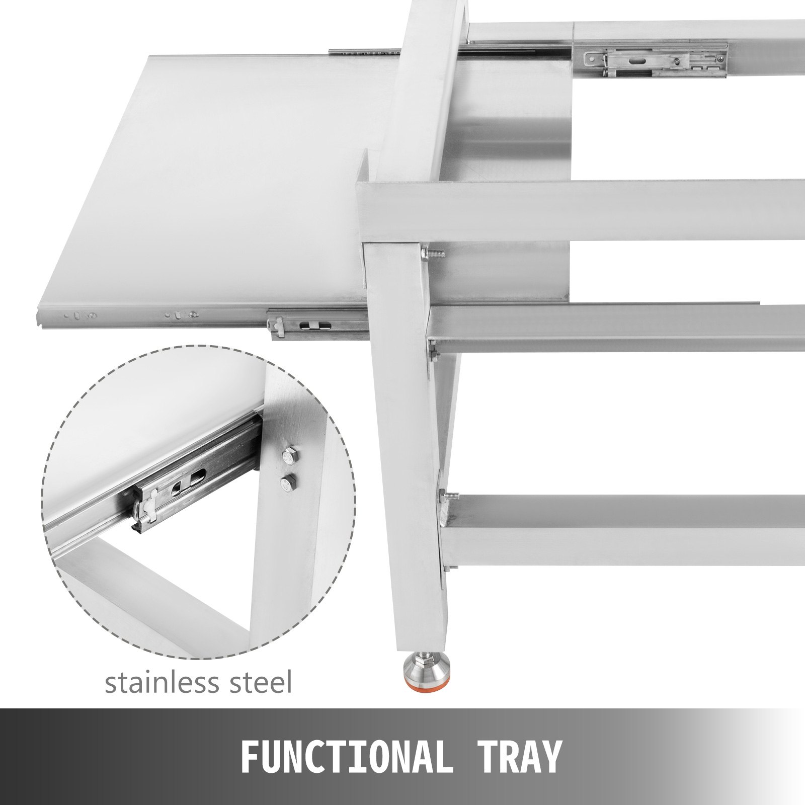 VEVOR Washing Machine Stand 48x25 Inch, Washing Machine Stand Base Heavy 590LBS for Washer and Dryer Stand Aluminum Washing Machine Base with Two 66LBS Trays with 4 Adjustable Feet(Single Tray)