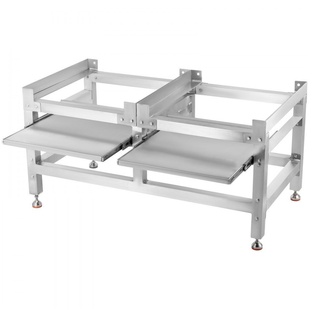 VEVOR Washing Machine Stand 300LBS, Washer Pedestals 25x25Inch, Pedestal for Washer and Dryer Stand, Aluminum Washing Machine Base with A 66LBS Tray with 4 Adjustable Feet(Double Tray)