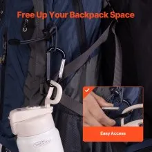 Mosquetón con resorte y clip Caribeaner para llavero, para camping y deportes (10 unidades)