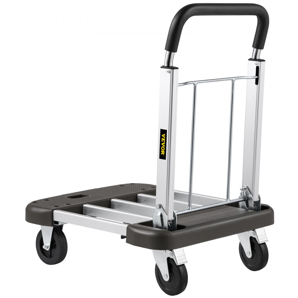 VEVOR Folding
Hand Cart 330 lb Capacity Dolly Truck w/ 4 Wheels Luggage Trolley
