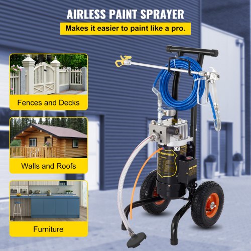 VEVOR M819-A All-in-One Airless Paint Sprayer 15m Gun Spray Painting Extension Filter  for Wall & Ceiling/Wood & Metal Paint
