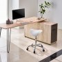 VEVOR Sadelstol med hjul, 450 LBS vægtkapacitet Ergonomisk rullestol, Højdejusterbar fortykket PU-læder drejelig sadelstol til salon, spa, massage, tatovering, klinik, hvid